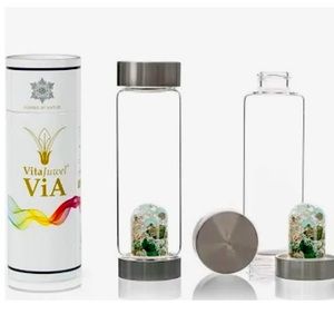 VITAJUWEL VIA - MOMENTUM Crystal Infused Water Bottle 16.9oz New! Perfect Gift!!